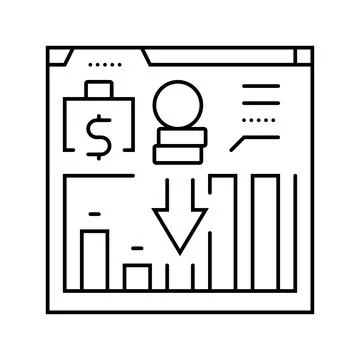 Income statement line icon vector illustration Stock Illustration