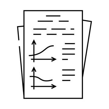 Income statement line icon vector illustration Stockillustratie