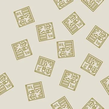 Income statement line seamless pattern Stock Illustration