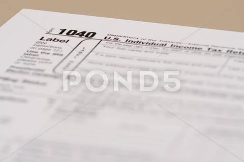Income Tax Form 1040 Stock Photos