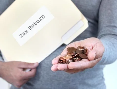 Income tax return documents Stock Photos
