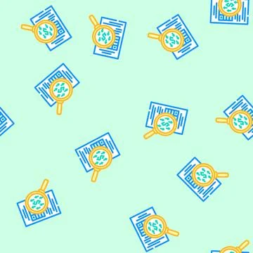 Income tracking budget planning vector seamless pattern Stock Illustration