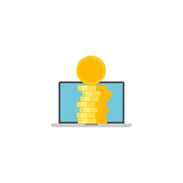 Income Vector Flat Icon 스톡 일러스트