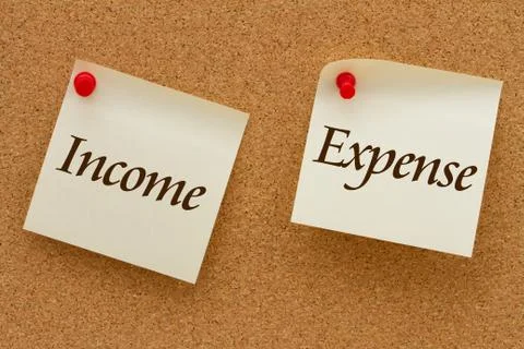 Income versus expense Ilustração Stock