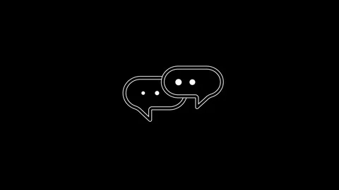 Incoming and out going text box icon animation on the background Vídeo Stock 261379694