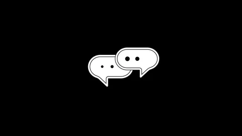 Incoming and out going text box icon animation on the background Stock Footage 261379703