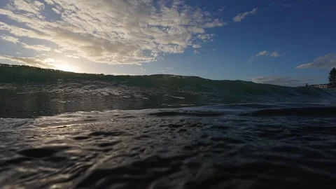 Incoming breaking wave Stock Footage 267530086