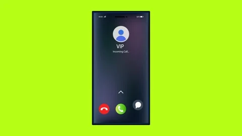Incoming Call with Accept and Decline Option animation on Green screen. Tal.. Stock Footage 246130258