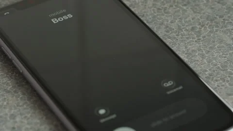 Incoming call from Boss on smartphone macro video. Stock Footage 340546068