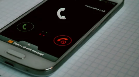 Incoming call, close up of smartphone 스톡 동영상 57768358
