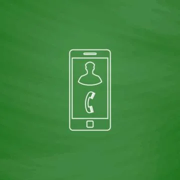Incoming call computer symbol Stock Illustration