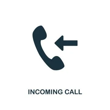 Incoming Call creative icon. Simple element illustration. Incoming Call concept Stock Illustration
