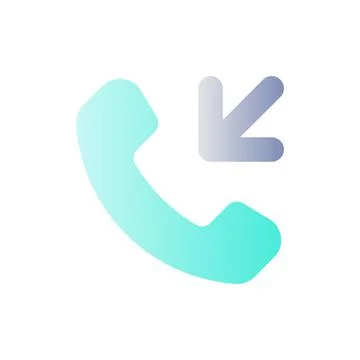 Incoming call flat gradient color ui icon 스톡 일러스트