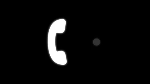 Incoming call icon animation. Alpha channel, transparent background. 4K res.. Stock Footage 303553557