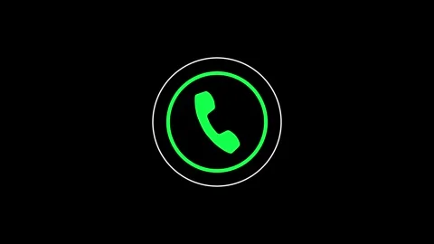 Incoming call icon animation. Alpha channel, transparent background. 4K res.. Stock Footage 305299116