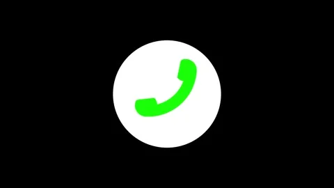 Incoming call icon animation, call concept on smart mobile phone screen Stock Footage 308813790