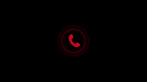 Incoming Call Icon Animation with Glowing Red Signal Rings. Modern Communic.. Stockbeeldmateriaal 337915965