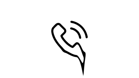 Incoming call icon animation on white background Stock Footage 327761493
