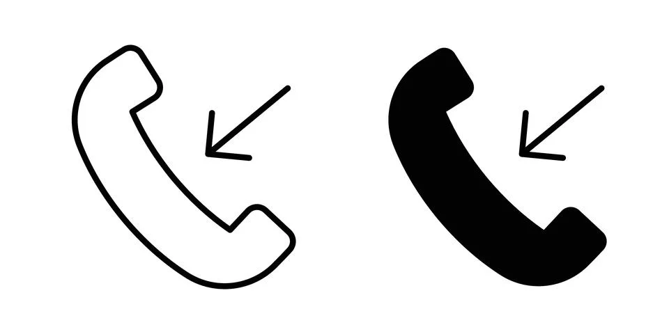 Incoming Call icon vector editable eps10 스톡 일러스트