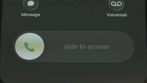 Incoming call on mobile phone close up macro video. Take or decline the phone ca Stock Footage 340533018
