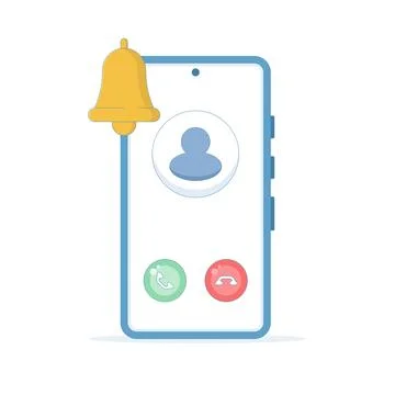 Incoming call notification concept 库存插图