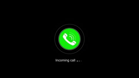 Incoming Call Notification Icon Animated, Abstract Phone Call Signal Animat.. Stock Footage 310557178