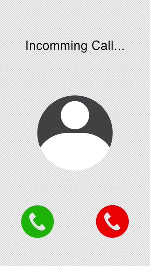 Incoming Call Notification Overlay with Answer and Decline Buttons Stock Footage 345398913