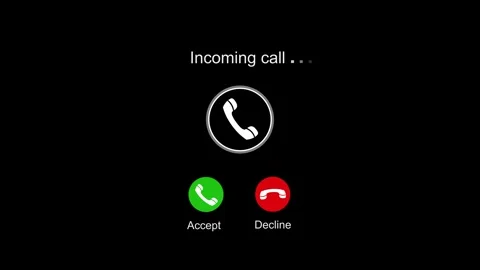 Incoming Call Notification Screen Animated, Smartphone Call Wave Animation,.. Видео 310556887