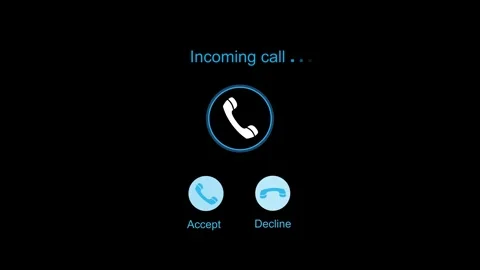 Incoming Call Notification Screen Animated, Smartphone Call Wave Animation,.. Stock Footage 310556934