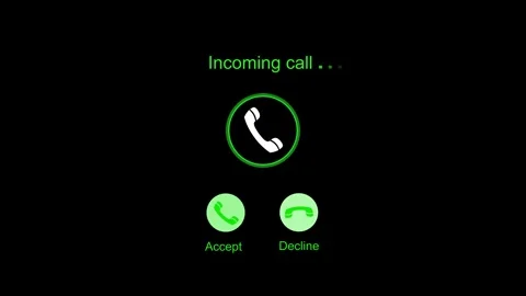 Incoming Call Notification Screen Animated, Smartphone Call Wave Animation,.. Stock Footage 310556947