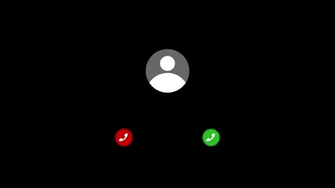 Incoming Call Overlay Interface Animation Video stock 302226313