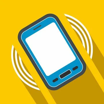 An incoming call to the phone flat icon Stock Illustration