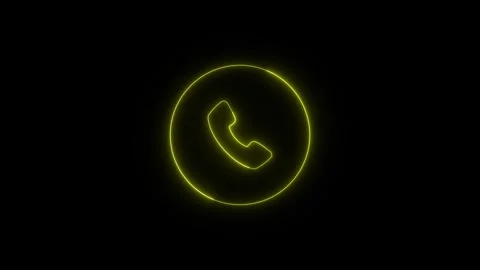 Incoming call ring icon animation on black background. Phone ring sign of p.. Stock Footage 304189973