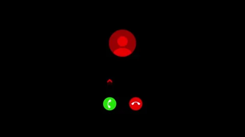 Incoming call ring icon animation with black background. Stock Footage 309845602