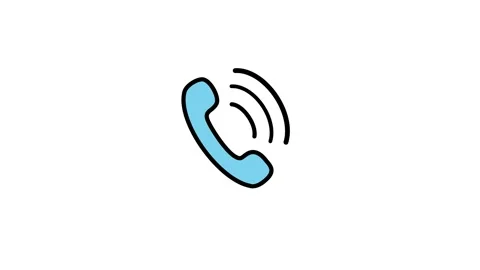 Incoming call ring icon Animation on white background, Handset icon animation Stock Footage 320473670