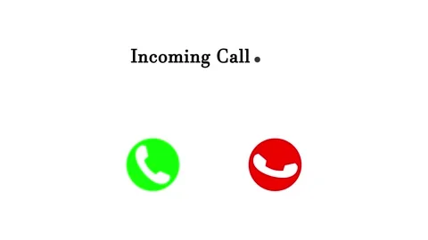 Incoming call ring icon background black Screen Animation of phone call Inc.. Stock Footage 322967935