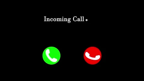 Incoming call ring icon background black Screen Animation of phone call Inc.. Stock Footage 322967941