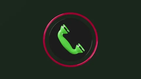 Incoming call ring or phone ring tone isolated. 3d render illustration, alp.. Stock Footage 270347799