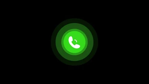Incoming call ringing icon animation isolated on black background Stock Footage 328418427