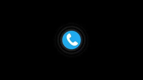 Incoming call ringing icon animation. Phone ringing sign of phone call icon.. Stock Footage 331628395