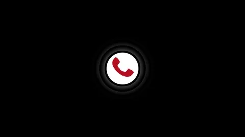Incoming call ringing icon animation. Phone ringing sign of phone call icon.. 스톡 동영상 336881048