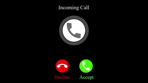 Incoming Call Screen Animated, Talking Mobile Phone Animation with Digital .. 库存影片 311716998