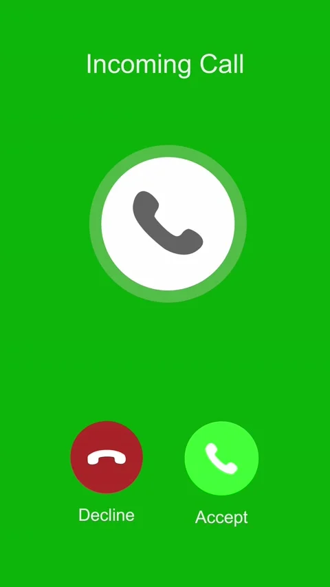 Incoming Call Screen Animation on 4K Gr... | Stock Video | Pond5