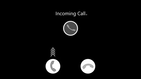 Incoming Call Screen Animation with Accept and Decline Option And Copy. Cal.. Stock Footage 310154894