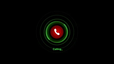 Incoming Call Screen Pulse Rings Smartphone Notification Interface modern smartp Stock Footage 341901158