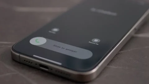 Incoming call on smartphone with options to answer or decline Stock Footage 334044422