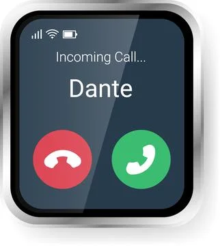 Incoming Call User Interface Template With Accept And Decline Buttons Illustrazione stock