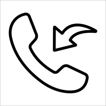 Incoming call vector icon Illustrazione stock