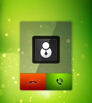 Incoming call window Illustrazione stock