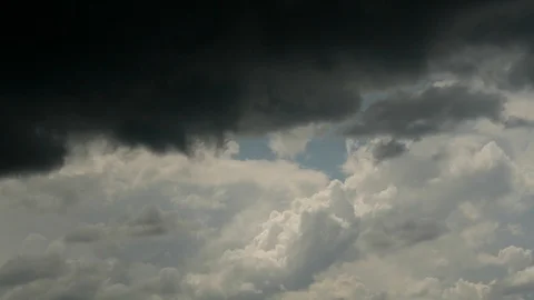 Incoming dark Storm Clouds and heavy rain Stock Footage